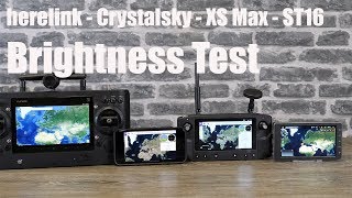 Drone RCs Comparing Brightness  Profi Herelink  DJI Crystalsky  Iphone XS MAX  Yuneec ST16 [upl. by Enialb]