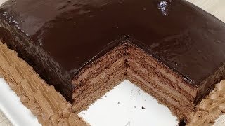 GÂTEAU MULTI COUCHE AU CHOCOLAT FACILE CUISINE RAPIDE [upl. by Ecaroh]