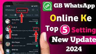 gb Whatsapp online ki most important 5 settings  gb Whatsapp online setting 2023 [upl. by Okiron]