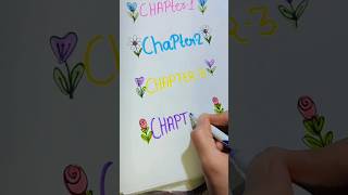 Chapters heading ideas ✨📝☺🌺🌷for school and notebook work📝 🌺✨🌸💐📓ytshorts study 📚✏ [upl. by Nediarb]