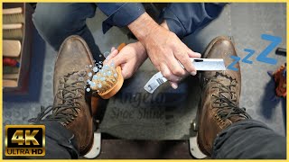 BEST SHOE SHINER  ANGELO SHOE SHINE ASMR [upl. by Ulda]