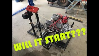 Budget V8 Monster Miata build  Motor first start on stand after upgrades Ford 50L  302  sbf [upl. by Ellened]