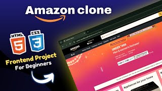 Amazon clone  using HTML and CSS DesignCodez [upl. by Shanta488]