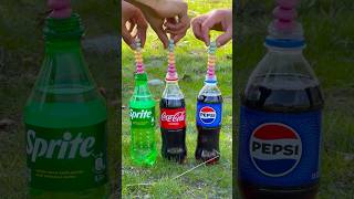 CocaCola vs Pepsi Sprite with Mentos The Finale 😱🔥 experiment cokevsmentos [upl. by Assylem495]