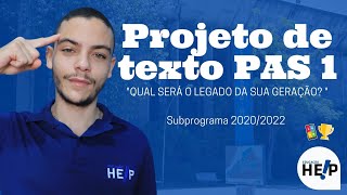 PAS 1 Redação  Projeto de Texto  Um HELP para ficar em PAS com a UnB [upl. by Onifled]