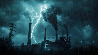 VictorianEra Steel Industry Heavy Rain amp Thunderstorm Ambience  3 Hours [upl. by Jed661]