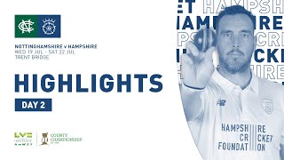 Nottinghamshire v Hampshire  LVCC Day Two Highlights [upl. by Akinet]