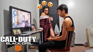 Distracting My Boyfriend While He Plays Call Of Duty Blackout [upl. by Anwahsak]