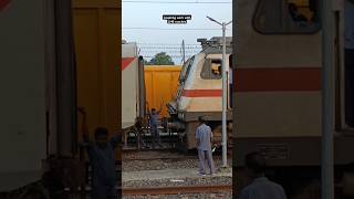 WAP 7 coupling work with LHB coaches at Ranaghat Junction shorts indianrailways wap7 locomotive [upl. by Lal]