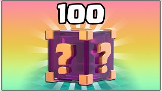 OPENING 100 LUCKY DROPS IN CLASH ROYALE [upl. by Behah]