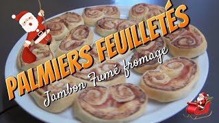 Palmiers Feuilletés au jambon fumé et fromage [upl. by Olocin]