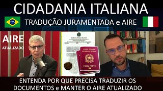 CIDADANIA ITALIANA  TRADUÇÃO JURAMENTADA e AIRE [upl. by Neelehtak]