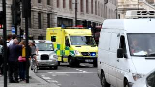 London Ambulance Service  Newer Mercedes Sprinter On Emergency Call [upl. by Nilac]