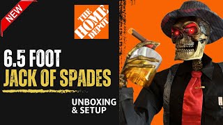 65 Ft Jack of Spades Animatronic Unboxing amp Setup 2024 Home Depot [upl. by Ayk]