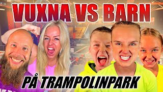 BARN VS VUXNA UTMANING PÅ TRAMPOLINPARK [upl. by Goer]