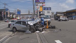 宇都宮市の県道でダンプカーや乗用車など車３台が絡む事故 [upl. by Crowns866]