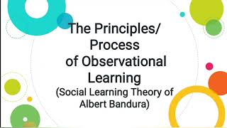 Principles of Observational Learning Social Learning Theory Albert Bandura PsychologyUrduHindi [upl. by Gehman]