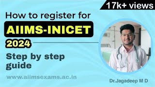 INI CET 2024  How to Register  Step by step guide inicet2024 [upl. by Oilejor453]