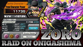 ZORO RAID ON ONIGASHIMA  ONE PIECE BOUNTY RUSH  OPBR [upl. by Tyler]