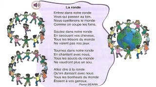 Poésie La ronde  avec répétition   Unité 3  Page 87  L’école des mots Français 4AP [upl. by Trish890]