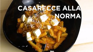 Casarecce alla Norma  Best Eggplant Pasta recipe [upl. by Jerrol]