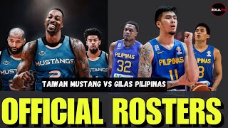 TAIWAN MUSTANGS LINE UP KONTRA SA GILAS PILIPINAS [upl. by Auhsaj450]