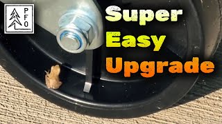 Utility Trailer Upgrade  Install a tongue jack wheel [upl. by Esirahs692]