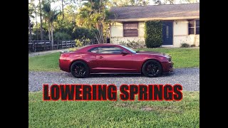 1015 Camaro Eibach Pro Kit Lowering Springs Review  Install [upl. by Jeu]