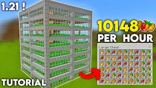 BEST 121 AUTOMATIC FOOD  CROP FARM TUTORIAL in Minecraft Bedrock MCPEPCJava [upl. by Inalaek]