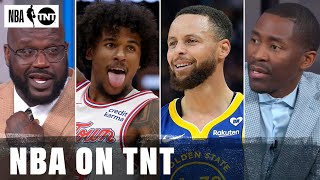 The crew reacts to Rockets vs Warriors  Western Conference PlayIn 🍿  NBA on TNT [upl. by Royden]