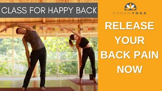 Yoga for Back Pain  40 min for Strong Relaxed and Happy Back  All Levels Class [upl. by Killy179]