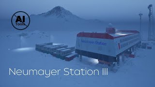 Antarctic Neumayer Station III  Snowstorm Blizzard Sounds for Sleeping and Studying Winter Storm [upl. by Raclima]