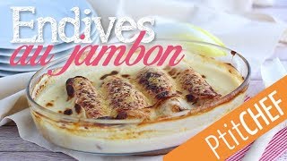 Recette dendives au jambon gratinées  Ptitchefcom [upl. by Eelam]