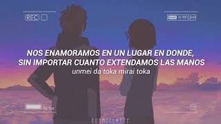 Sparkle  Radwimps 「Kimi no Na Wa」 【﻿Sub EspañolRomaji】 [upl. by Carolynne]