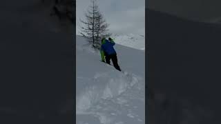 sci alpinismo in val di rabbi nella neve fresca del trentino alto adige 4K  sprofonda nella neve [upl. by Nairadal]