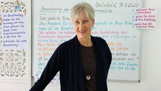 DTZ formeller Brief  Bewerbung schreiben  B1  Deutsch lernen [upl. by Aziza]