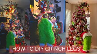 CHRISTMAS DECORATE LIKE A PRO HOW TO DIY GRINCH LEGS FOR YOUR GRINCH CHRISTMAS TREE [upl. by Dardani]