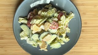 Crunchy Salad in 5 Minutes Cabbage Cherry Tomatoes Cucumber and Croutons [upl. by Ruthanne]