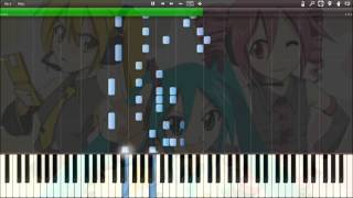 Synthesia Akita Neru Kasane Teto amp Hatsune Miku  TRIPLE BAKA TehIshter Piano Vocaloid [upl. by Anoval]