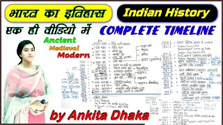 Indian History Timeline by Ankita Dhaka भारत का इतिहास ancient medieval modern [upl. by Anauqed514]