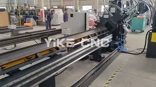 CNC punching marking and shearing machine line for the angles channel and flat bar [upl. by Akinyt]