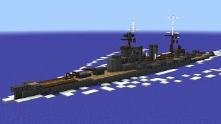 Minecraft HMS Hood  15 Scale Admiral Class Battlecruiser Tutorial [upl. by Sieber]