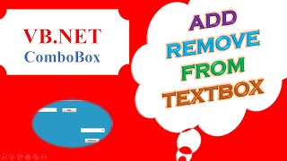 VBNET ComboBox Ep03  AddRemove Dynamically From TextBox [upl. by Riatsila]