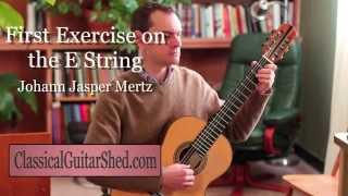 First Exercise on the E String RCM prep guitar [upl. by Enoitna]