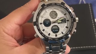 Unboxing Jam Tangan QUAMER  quamer watch [upl. by Heman256]