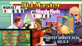 New Update Bid Master Mod Apk 055  Unlimited Money Free Shopping [upl. by Brieta]