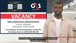 🚔Vacancy G4S Sales Operations Administrator Closing Date 17 March 2024 [upl. by Etnoved]