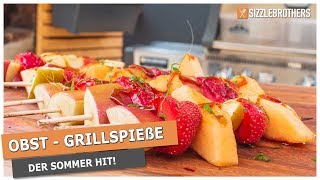 Obst Karamell Grillspieße  Für alle Naschkatzen [upl. by Packer]