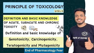 Principle of Toxicology  Toxicity  Genotoxicity  Carcinogenicity  Teratogenicity  Mutagenicity [upl. by Ahseina484]