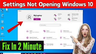 How To Fix Settings App Not Opening Windows 10  Settings App Not Working Easy Way [upl. by Ediva]